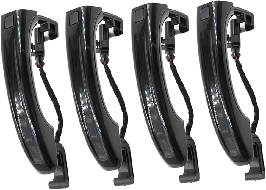 Tirador Puerta Exterior Coche para Q7 2007-2015 Accesorios Automóvil 4 Piezas Sensor Inteligente Manija Puerta Exterior 4L0837205A 4L0837205B 4L0837207A(4Pcs Old Black)