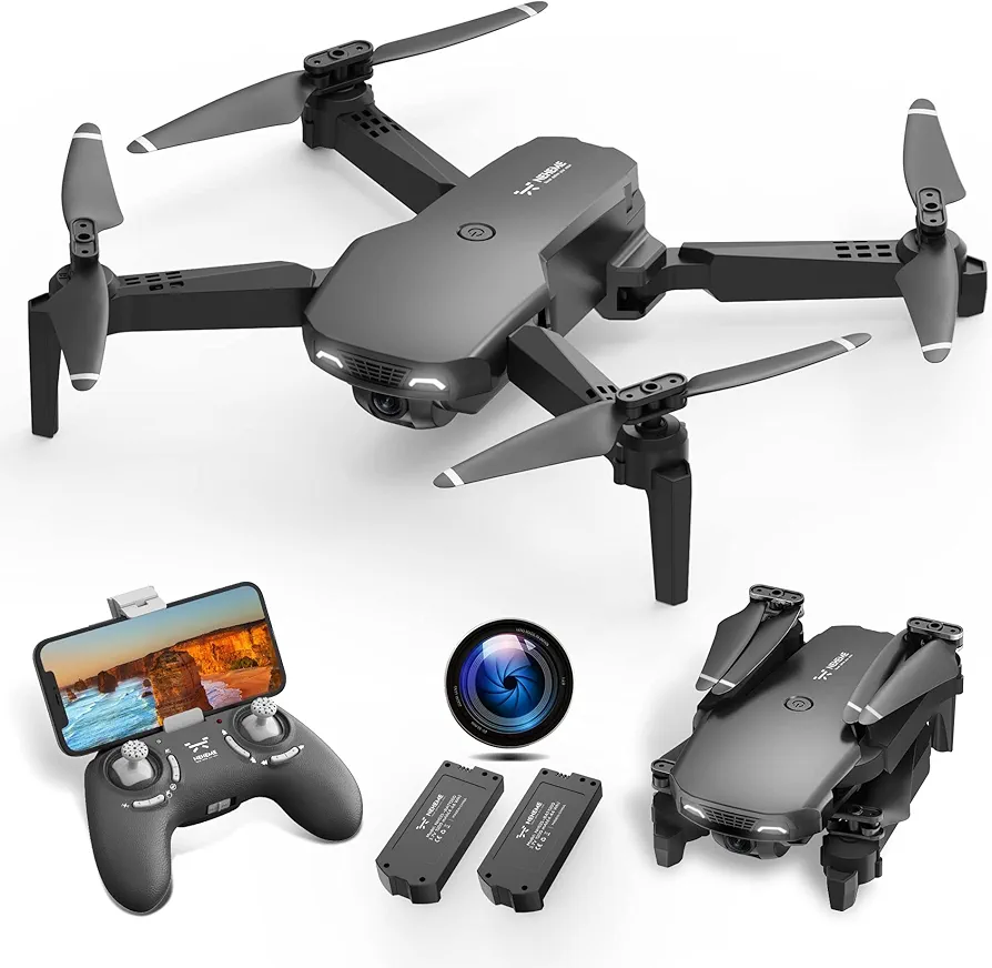 NEHEME NH525 Dron con Cámara 1080P HD, FPV Quadcopter Mini Drones para niños con 2 Baterías, Control de Gestos, Sensor de Gravedad, 3D Flip, Modo Sin Cabeza, Regalos y Juguetes para Principiantes