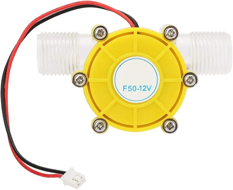 Micro generador hidroeléctrico, F50 DC 12V Generador de turbina de agua bomba de flujo de agua generador de turbina herramienta (F50 12V)