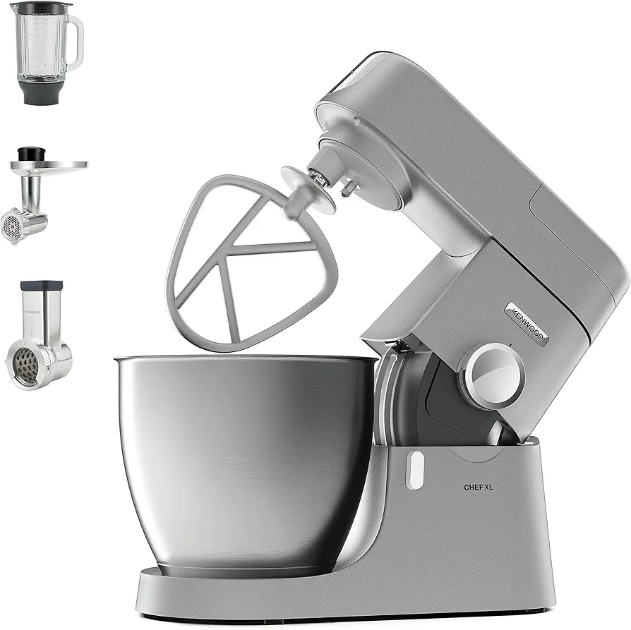 Kenwood Chef XL KVL4220S - Robot de cocina (6,7 L, Plata, Giratorio, Acero inoxidable, Aluminio, Acero inoxidable)