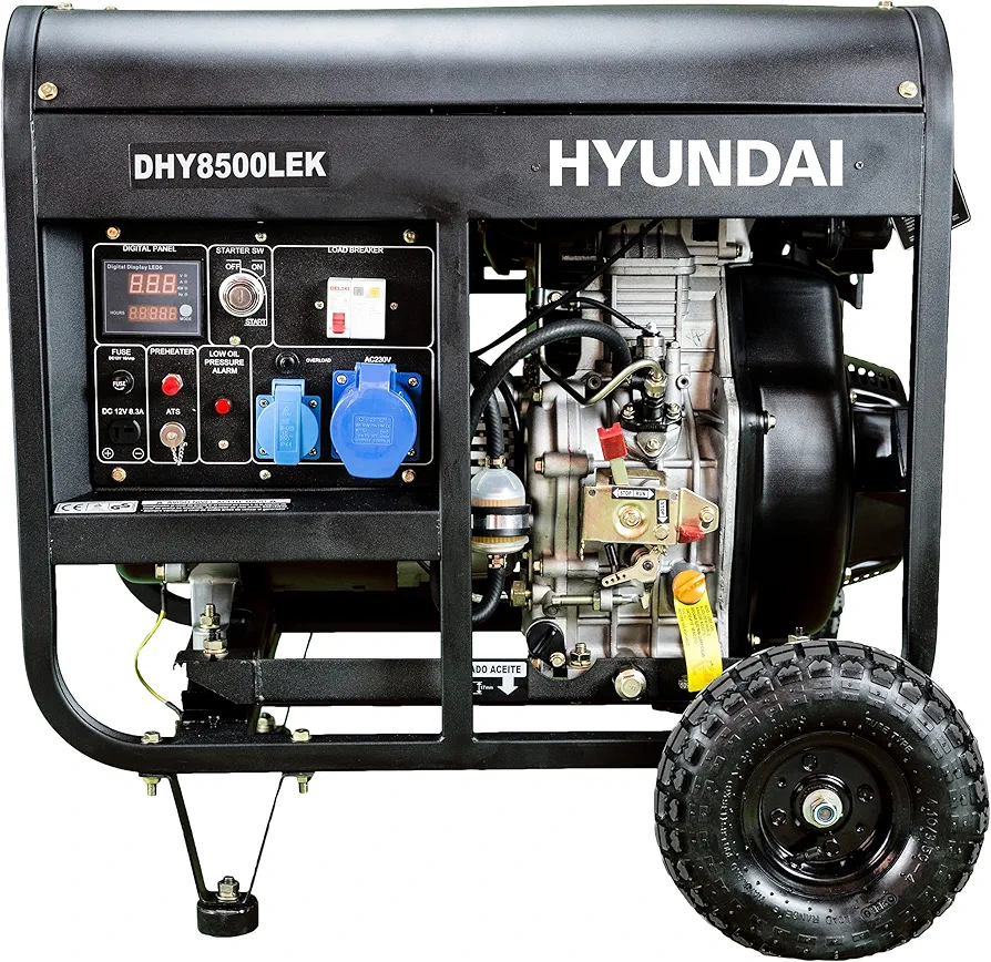 HYUNDAI HY-DHY8500LEK Generador Diésel, negro