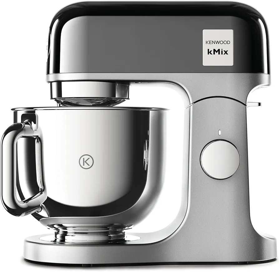 Kenwood kMix Editions KMX760BC Robot de cocina, cuenco de acero inoxidable de 5 L, sistema de seguridad de uso seguro, carcasa de metal, 1000 W, incluye set de pastelería de 3 piezas y protección