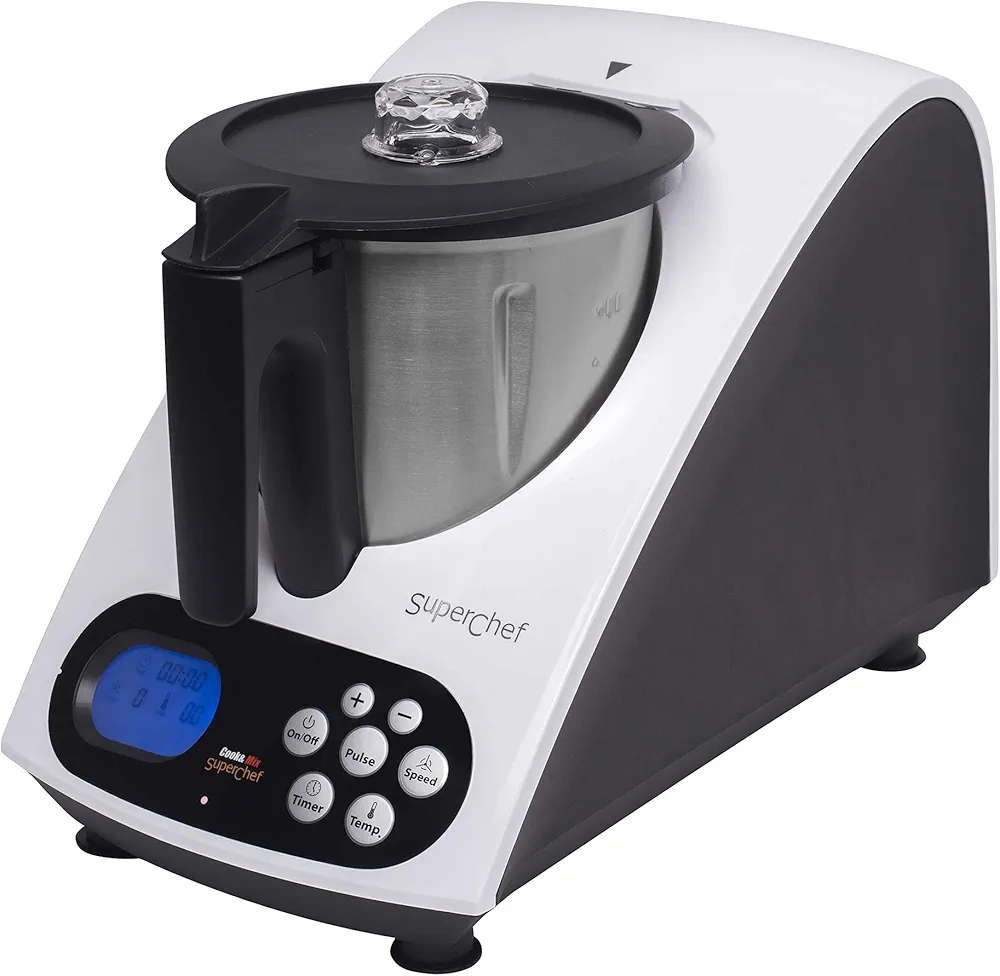 Superchef Robot de Cocina VA1500 Cook&MIx, 1100w+500w, jarra de 2 litros de capacidad real, 10 velocidades, de 40º a 110º