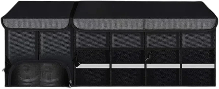 Caja de almacenamiento for automóvil, organizador de maletero de automóvil de gran capacidad plegable con tapa, caja de almacenamiento for exteriores, accesorios for caja de automóvil for furgonetas y