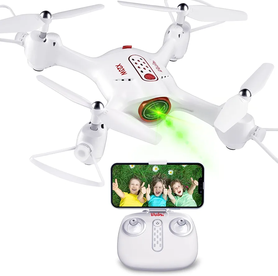 Loolinn | Drones como Regalo para Niños - Dron con Cámara, Transmisión en Tiempo Real Fotos y Videos, Muy Fácil de Volar, Dron con Luz LED (Regalos para Niños y Niñas)