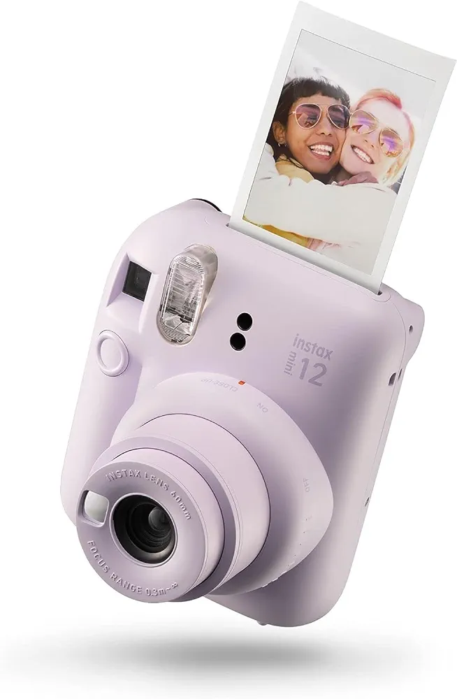 Instax Mini 12 - Cámara instantánea, con autoexposición y lente selfi incluida, Morado (Lilac Purple)