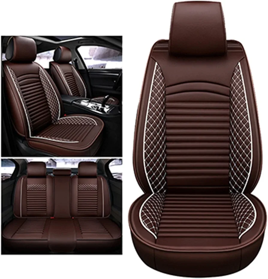 Eless Zheng CUBIERTAS DE AUTOMÁTICO UNIVERSAL DE CIENTO for ASIENTO ATECA LEÓN Toledo arona exeo IBL Accesorios for automóviles Estilo de coche (Color Name : Coffee)