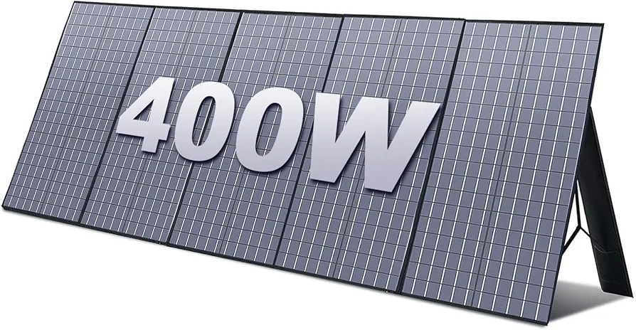 ALLPOWERS Panel solar plegable 400W, panel solar portátil, cargador solar, adaptador XT60/DC para generador solar, camping, caravana, corte de energía, jardín al aire libre, balcón