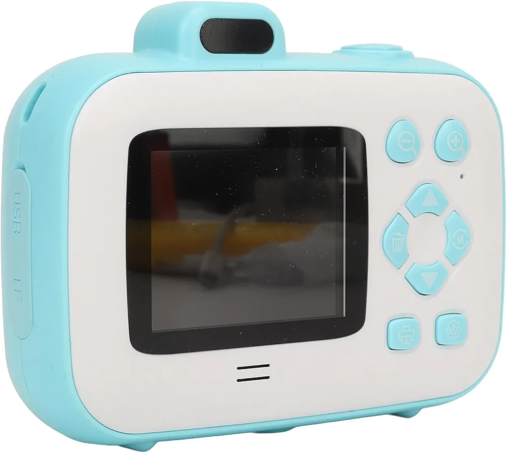 Cámara Instantánea para Niños, Cámara Digital de 42 MP con Pantalla IPS HD de 2,4 Pulgadas, Impresión Térmica, Material ABS, Batería Potente, para Niñas y Niños Pequeños (Blue)