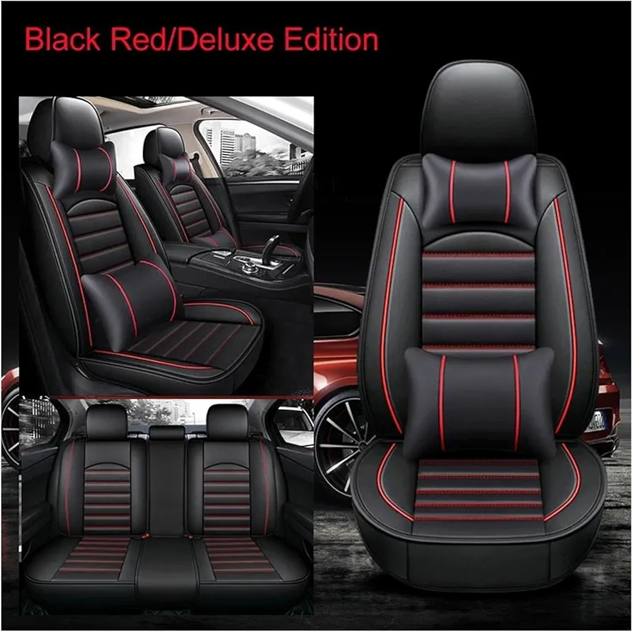 Fundas Asientos Funda Universal Para Asiento De Coche Protector De Asiento Para Bmw Para X5 E87 X1 X2 X3 X4 X6 X7 M3 M4 M5 Accesorios Interiores Funda Asiento Coche ( Color : Luxury Black Red )