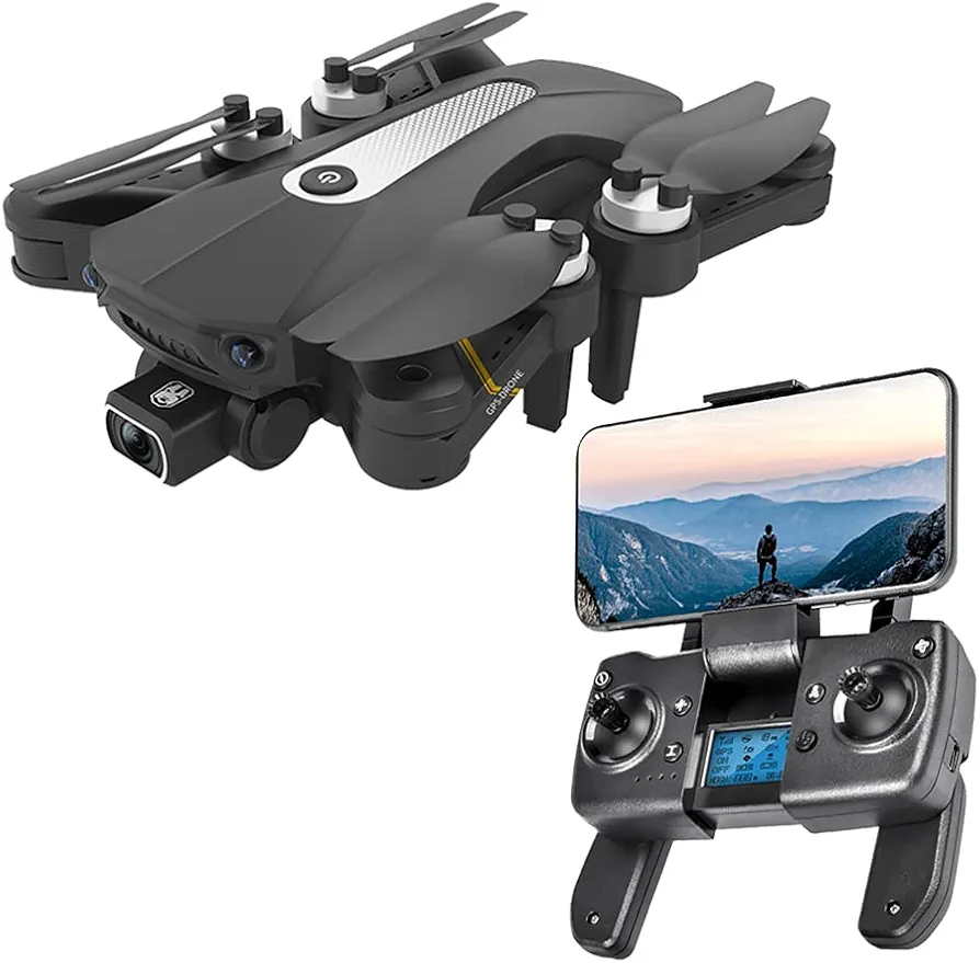 K80 PRO - Drone GPS 5G 8K Dual HD Cámara profesional de fotografía aérea sin escobillas Motor plegable Quadcopter, posicionamiento de flujo óptico GPS, control remoto de carga USB