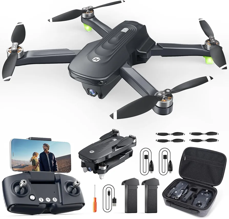 Holy Stone HS175D Drone con Cámara 4K para Adultos, Motor sin Escobillas, WIFI 5G y 2.4G, RC Quadcopter Plegable con GPS Auto Return, 46 Minutos de Vuelo, Fly Círculo, Altitude Hold, Modo sin Cabeza