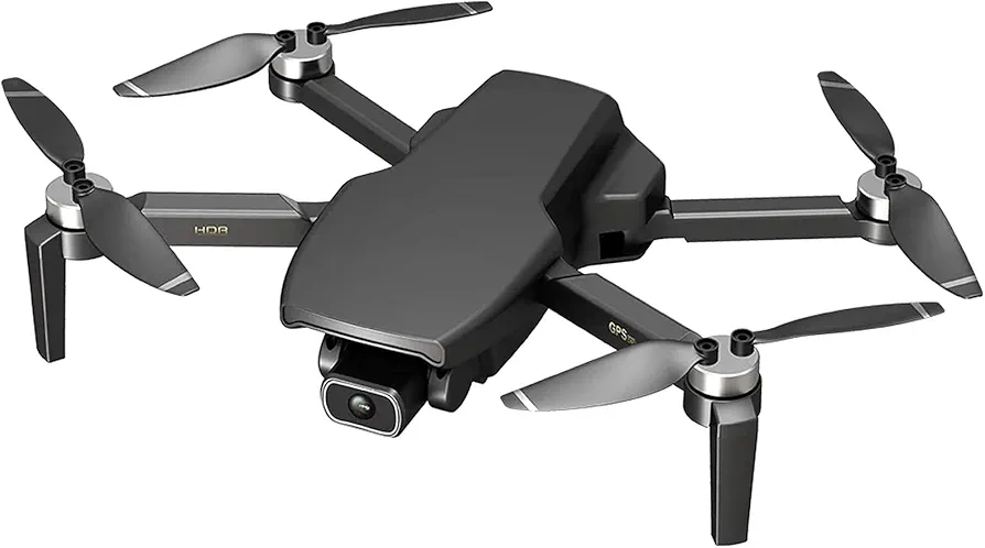 Drones aéreos con cámara 4K para adultos5G WiFi Quadcopter Motor sin escobillasGPS Volver a casaSíguemeVuelo de trayectoria2 Baterías y Estuche de transporteNegro3 x batería