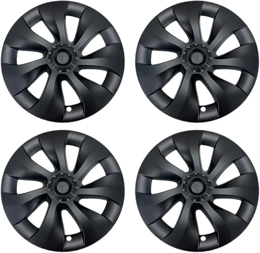 4 tapacubos de repuesto originales for rueda de coche de 19 pulgadas, accesorios de cubierta completa for tapacubos de automóvil 2021 2023 compatibles con Tesla Model Y(Matte Black a)