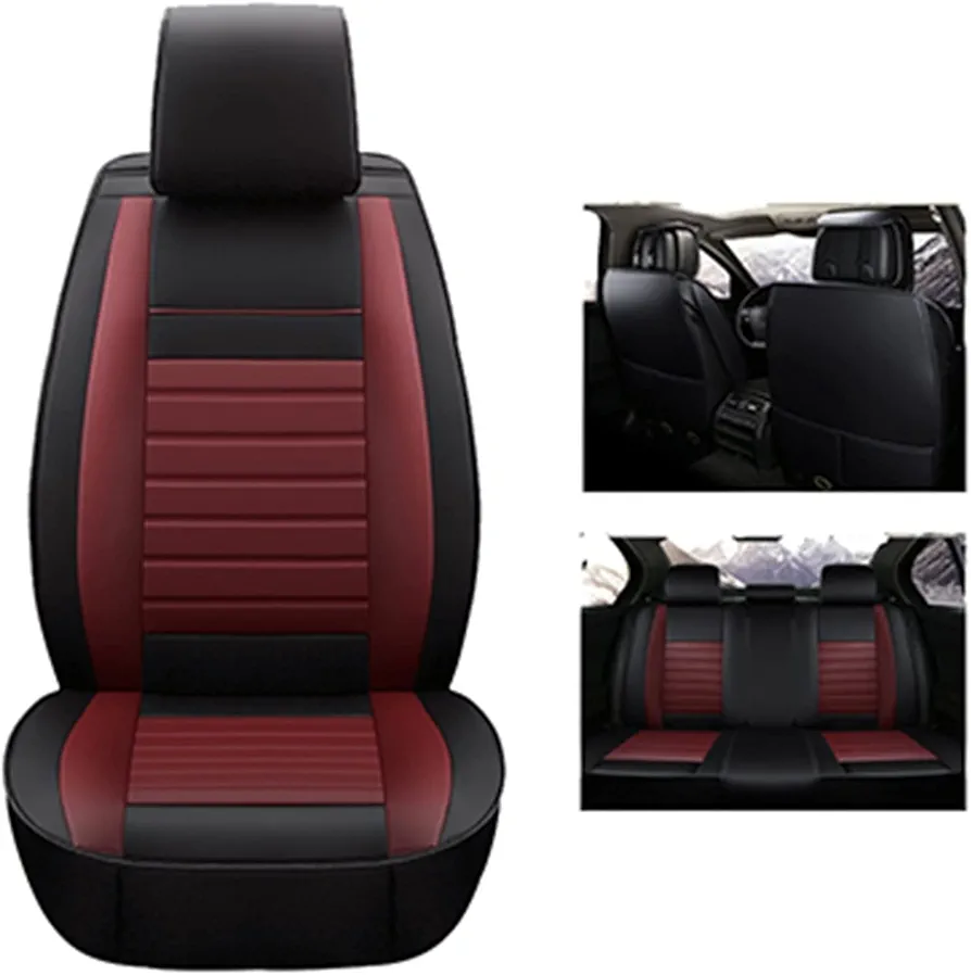 Eless Zheng Cubiertas de asiento de cuero universal for DS Todos los modelos DS5 DS4 DS DS3 DS4S DS6 Accesorios for automóviles de estilo de automóvil Cojín automático (Color Name : Black red SE)