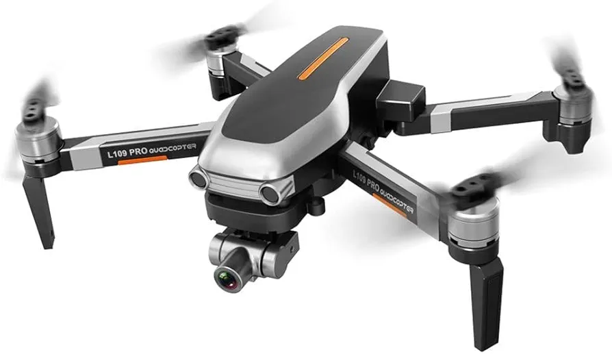 Cámara Plegable UHD GPS Drone para Adultos, Cuadricóptero Automático Sin Escobillas 4K Motor Home Sígueme Incluye Bolsa de Transporte, Maleta Doble Batería