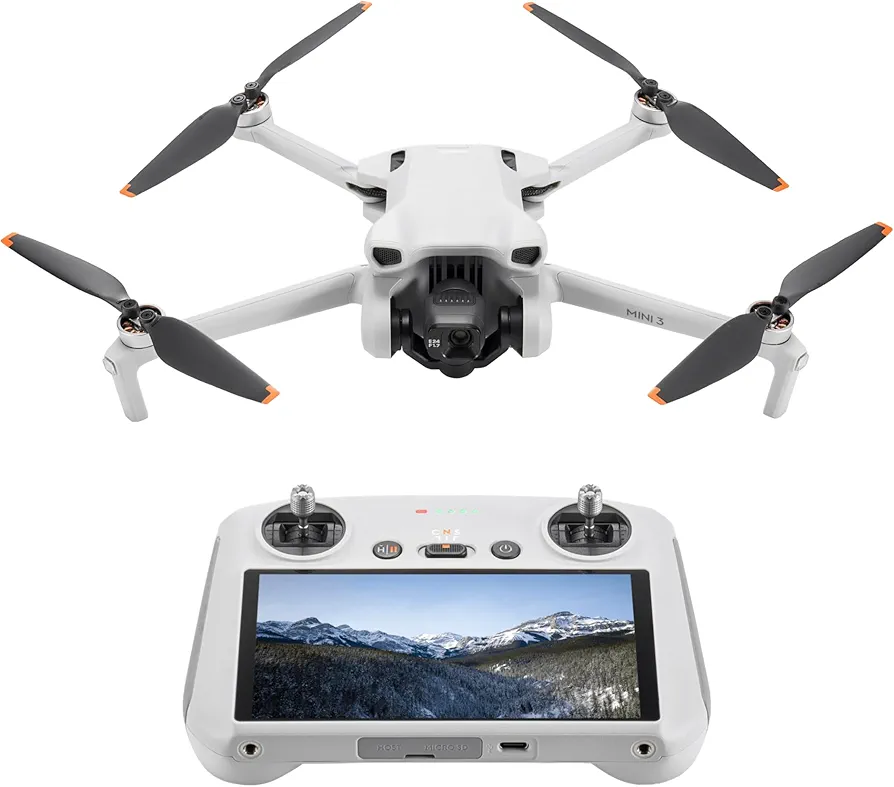 DJI Mini 3 (DJI RC) – Dron Mini con Mando a distancia y cámara, ligero y plegable con vídeo 4K HDR, 38 min de tiempo de vuelo, Grabación vertical y funciones inteligentes, C0