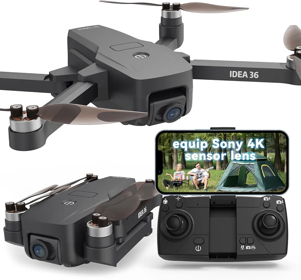 TTROARDS TT36 Drones con Camara 4k,GPS sin escobillas Motores Dron con Cámara para Adultos,5G Transmisión WiFi, RC Drone Inteligente Volver Sígueme Control APP Bajo 249g C0 Insertable Tarjeta SD