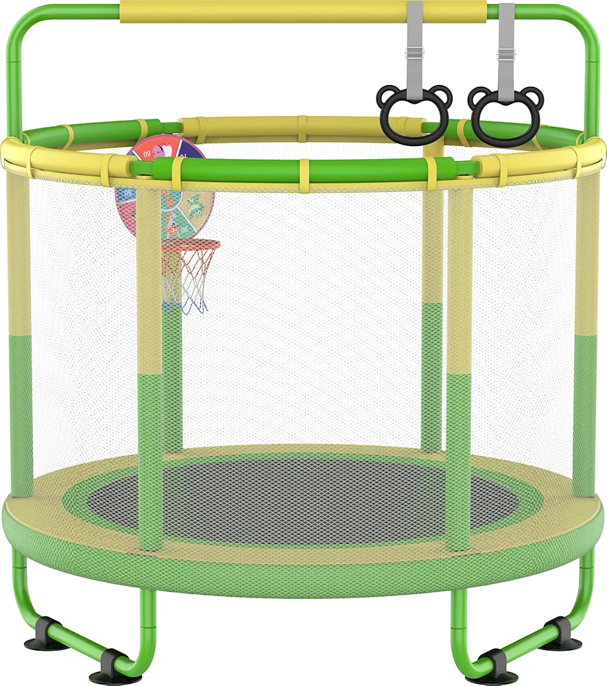 TCTCAO Trampolín para niños, trampolín para niños al Aire Libre, Apto para Interior y Exterior