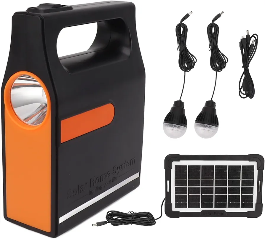 Generador De Energía Solar, Generadores Solares Al Aire Libre con Linterna de Bolsillo, Planta Eléctrica Portátil con Kit de Panel Solar, Generador Solar, Generadores