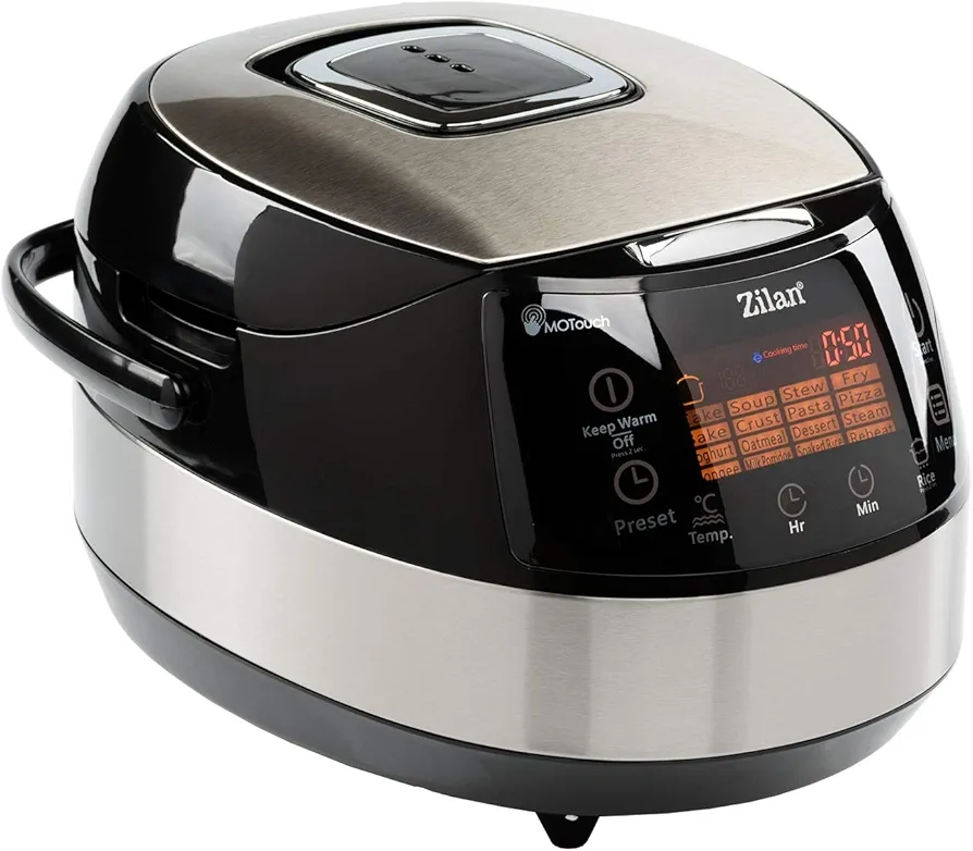 Zilan ZLN9171 Robot da Cocina, 860 W, 5 litros, 30 Decibelios, Acero_Inoxidable, 16 Velocidades, Negro