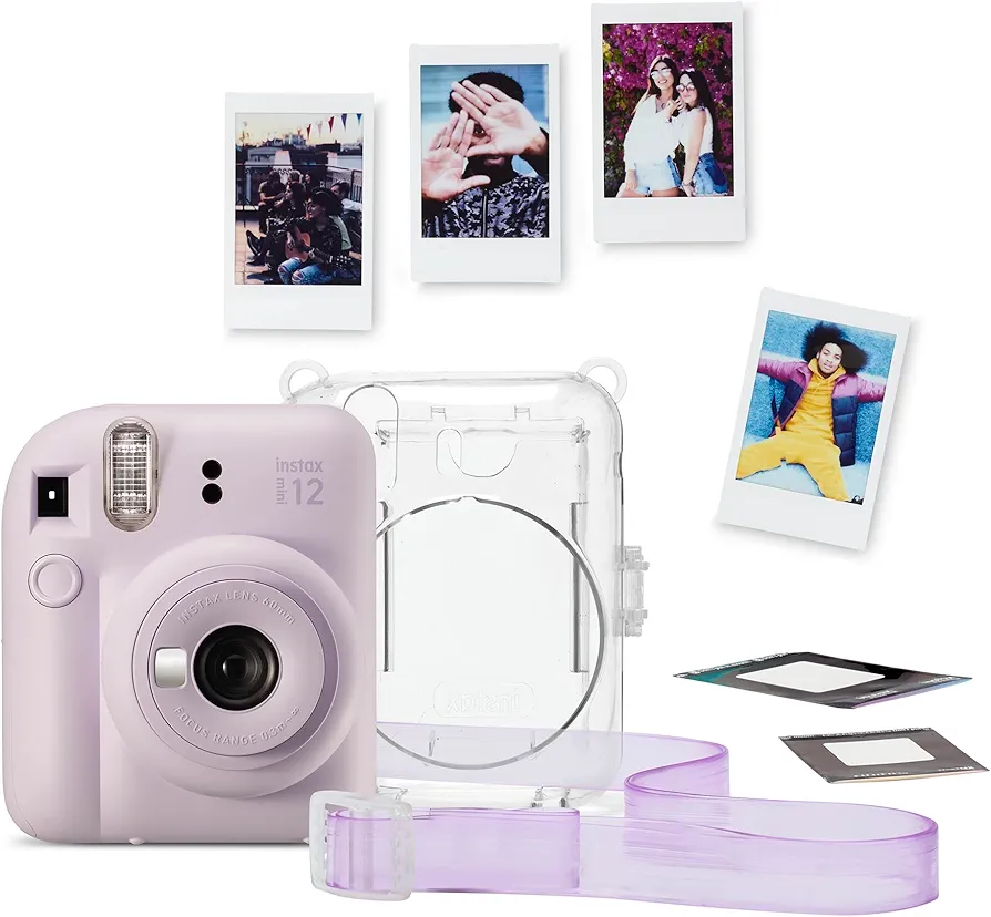 Instax Mini 12 con Accesorios - Kit de cámara instantánea (edición Limitada) con Accesorios, Color Lila púrpura