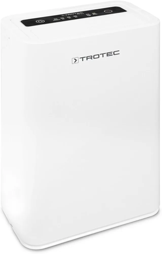 TROTEC Deshumidificador eléctrico TTK 52 E / 16L / Desagüe 2,4 L/Portátil/Para Habitaciones de hasta 31m² / 78m³ / Filtro de Aire/Silencioso / 265 W/Auto-Apagado/Higrostato / 7 Niveles /