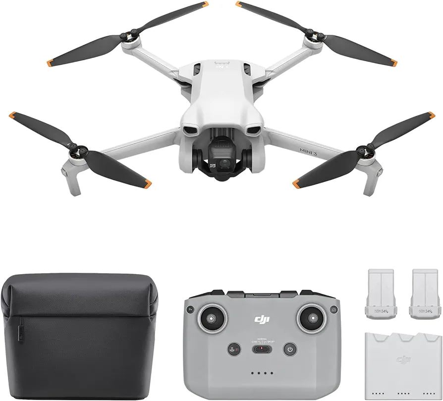 DJI Pack Mini 3 Vuela Más – Dron Mini con cámara y mando a distancia, ligero y plegable con vídeo 4K HDR, 38 min de tiempo de vuelo, Grabación vertical y funciones inteligentes