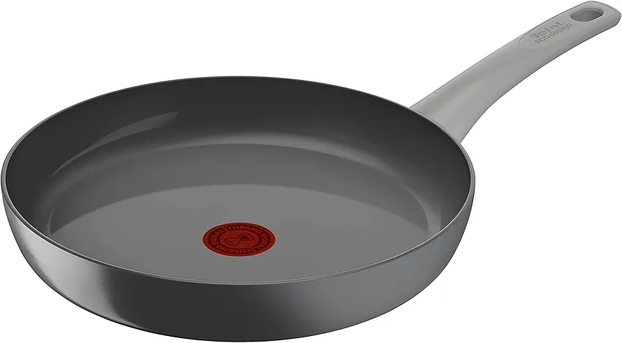 Tefal Renew On – Sartén de 26 cm de aluminio 100% reciclado, revestimiento antiadherente cerámico sin PFOA, Thermo-Signal, embalaje 90% reciclado, todo tipo de cocinas, cocina baja en grasas